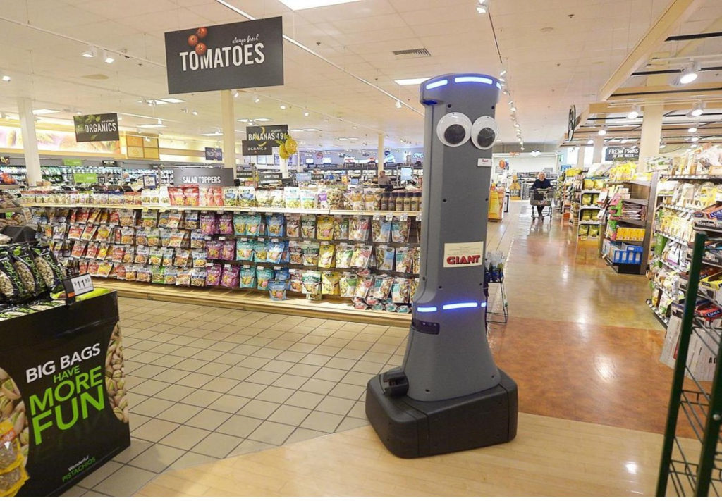 Marty Grocery Store Robot Cleans Spills - YellRobot