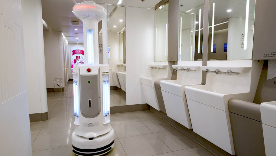 Hong Kong coronavirus robot airport - YellRobot