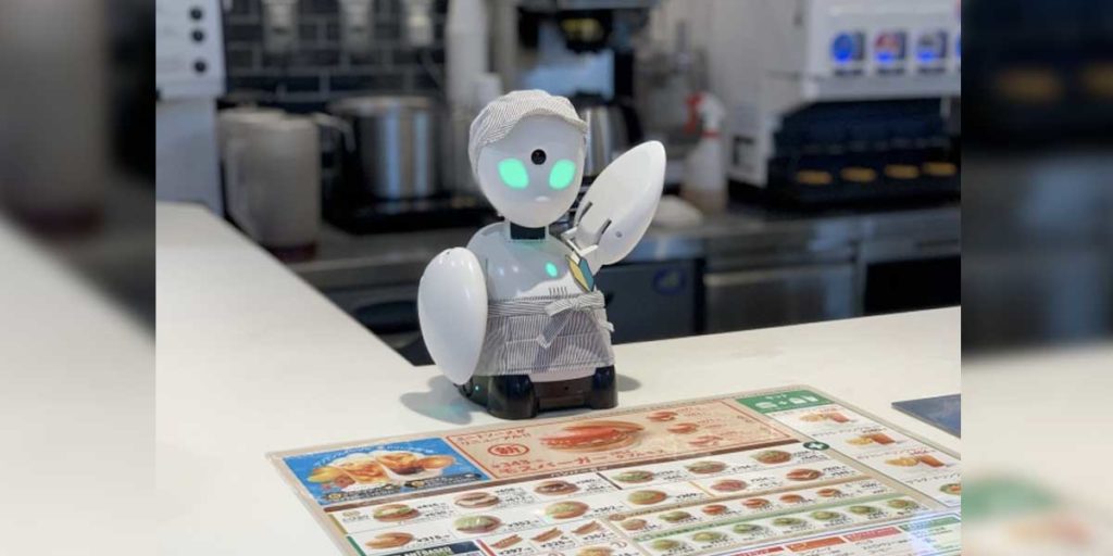 OriHime Robot Mos Burger Tokyo - YellRobot